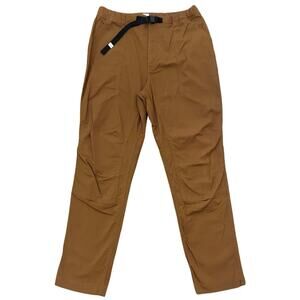 Topo Designs Mountain Ripstop Pants Mens L Double Knee Belted Outdoor Hiking Tan